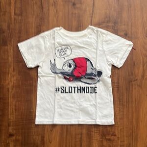 Kids White Sloth Mode T-Shirt